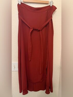 White House Black Market Rust Wrap Maxi Skirt